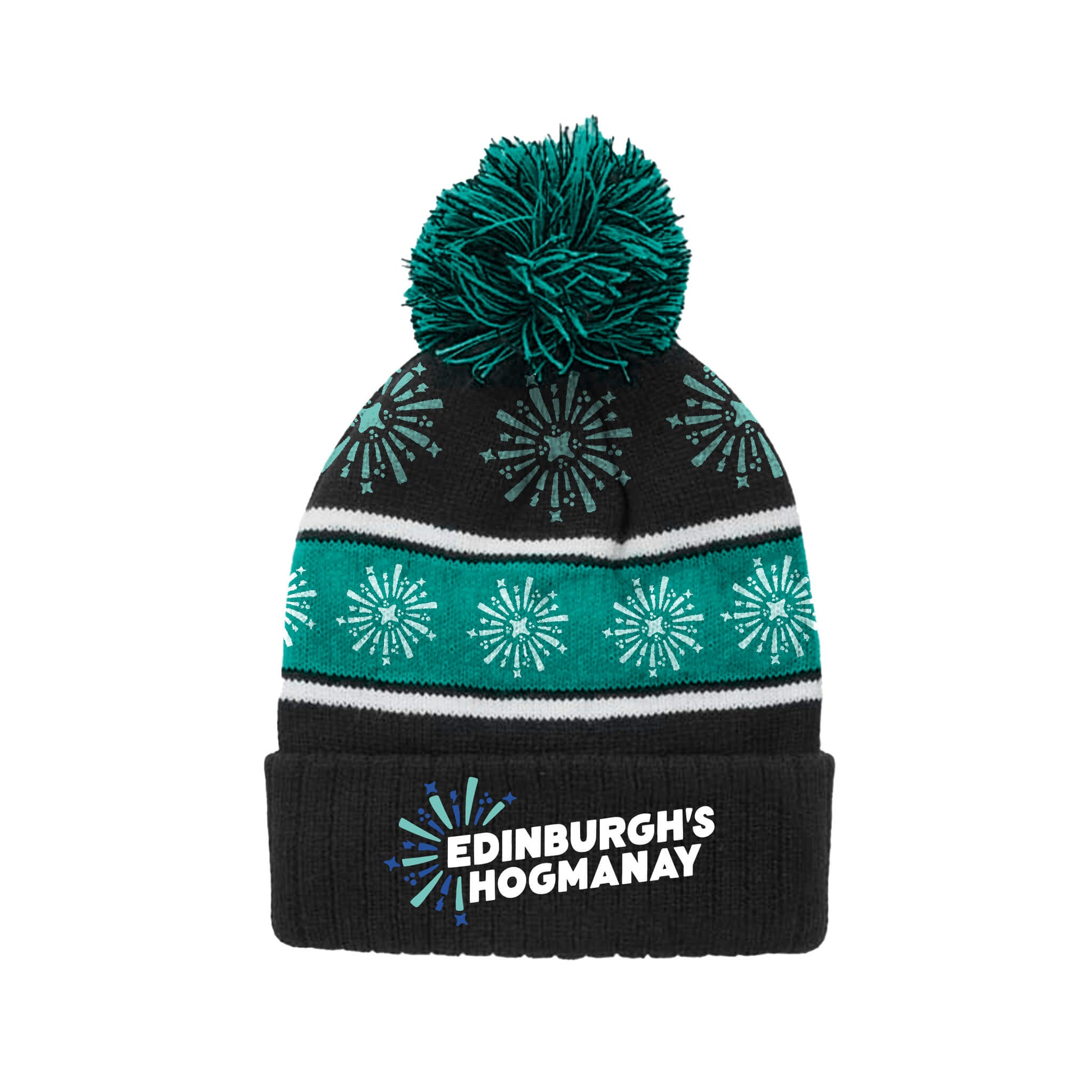 Edinburgh's Hogmanay Beanie - Black/Teal