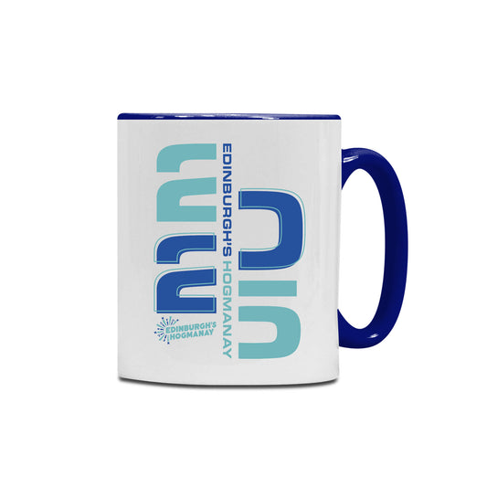 Edinburgh's Hogmanay 2025 Contrast Mug - White/Navy