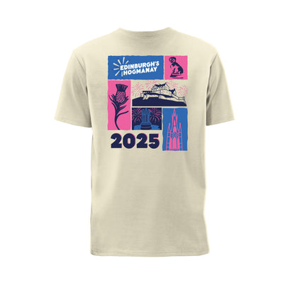 Edinburgh's Hogmanay T-Shirt - Natural - Back